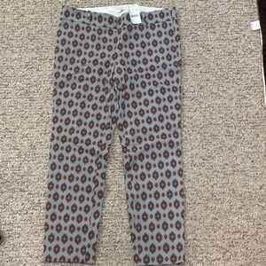 J. Crew Gray Pants with Red and Black Geometric Pattern